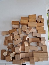 Holzklötze Konvolut aus Naturholz 72 Stück