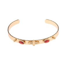 BOHO Armreif Gold & Rot oder