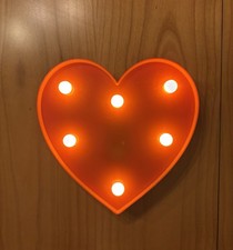 LED Leuchte -rotes Herz ❤️ Batteriebetrieben Deko/Hochzeit 3D Lampe
