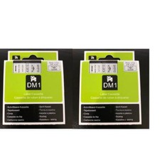 2pk Black on Clear Tape Label