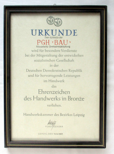 Urkunde pgh bau - pgh,