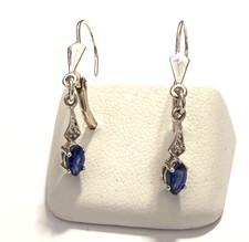 Hängende  Weißgold Ohrringe