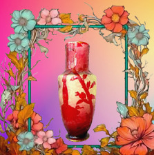 Art Nouveau Baccarat Daum ‡ Nancy Cameo Daturadekor Jugendstil Kristallglasvase