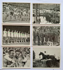 6 Sammelbilder  "Olympia 1936" PET. CREMER  /Summer and Winter Games around 1936