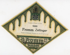 1930s Fromm Zeltinger Wine