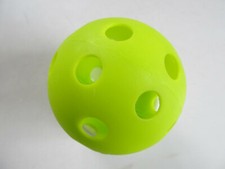 Floorhockey Unihockey Ball TOX limonengrün Ø 72 mm Lochball weich/soft