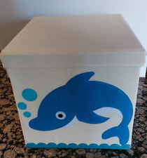 4er Set Aufbewahrungsbox für Kinderzimmer mit Deckel Faltbox Kiste 32 x 32