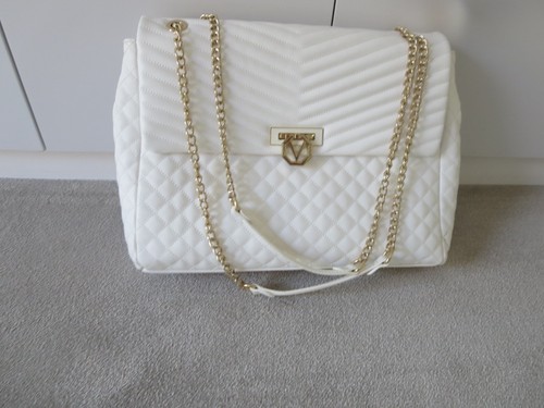 Weiße gesteppte handtasche - gesteppte,