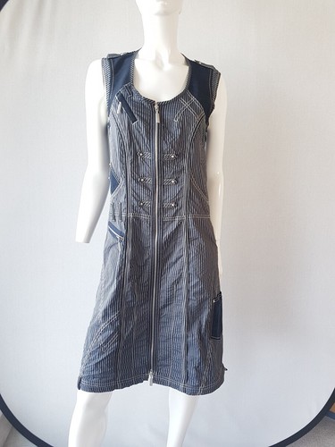 Biba kleid blau beige - kleid,