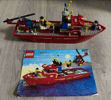 Lego 4031  Fire Rescue Feuerwehr Schiff Boat mit original Bauanleitung aus 1991