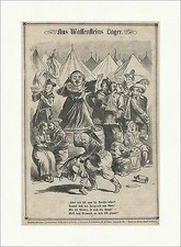 Aus Wallensteins Lager Zelte Knechte Seite von 1868 des Kladderadatsch 0299