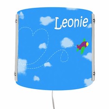 Kinderzimmer Kinder Leuchte Wandlampe Nachtlicht mit Namen  Flugzeug