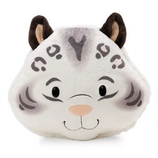 Rundes Kissen Schneeleopard