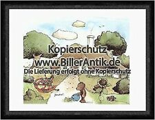 Gartenarbeit Sonnenblume Schaukelstuhl Tigerente Giesskanne Janosch 02 Gerahmt