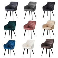 Paar Samt-Esszimmerstühle