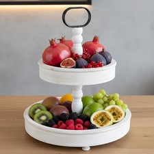 Etagere 2 Stöckig Weiß