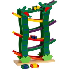 Rennbahn/Murmelbahn aus Holz "Krokodil" von small foot