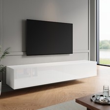 TV-Lowboard Fernsehtisch Sideboard Weiß Hochglanz Wohnzimmer Fernsehschrank 180