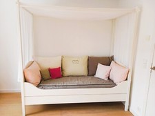 Annette Frank Massivholz Kinderbett Jugendbett Himmelbett in weiß