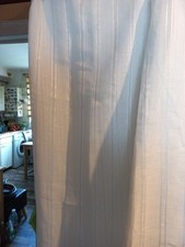 Gardine,weiß  mit Silber Fäden, 3m ×1m,mit Kräuselband