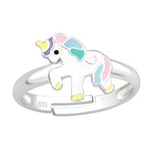 Kinder Ring Einhorn Pferd 925