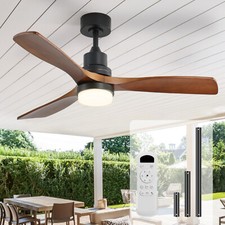 132cm/52 inch Deckenventilator mit Beleuchtung und Fernbedienung Leise DC Motor