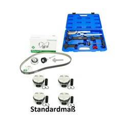 Kolbenset Standardmaß+Zahnriemenkit+Werkzeug für VW Golf7 1.4 TSI CMB CXS 04E107