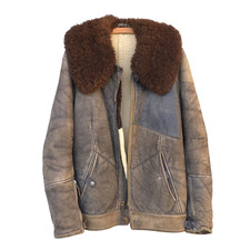 Große Kanal Flieger Jacke Winter Leder Luftwaffe Wehrmacht Deutsch 2WK 40er WW2