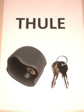 1x Knebelmutter Knob Thule mit Schloss @ 2 Schlüsseln - M8 - ohne OVP- NEU