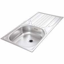 Respekta Einbauspüle Baltimore 86 x 43,5 cm Edelstahl Küchenspüle Spüle 