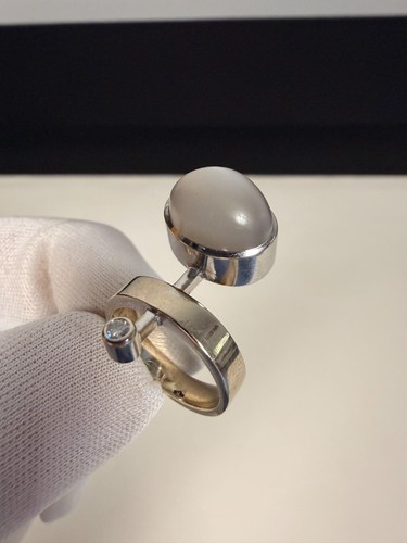 750 weißgold ring mit - weißgold,