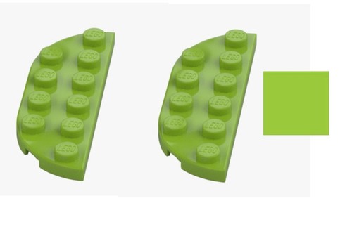 Lego platte 2x6 - platte, abgerundet