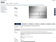 Tece  square II  Betätigungsplatte Edelstahl gebürstet