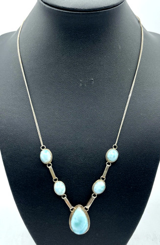 Larimar halskette collier - halskette, 5