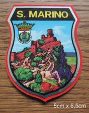 Sticker Aufkleber San Marino Monte Titano Burg Wehrturm Cesta-Turm Guaita 70er