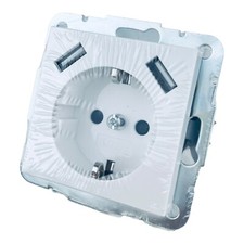 Klein K55 Kombidose mit 2x USB2 / 180121 50 / K55EUCUSBL / reinweiß