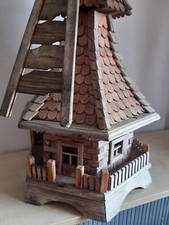 Windmühle aus Holz  Windrad alte Garten Wind Mühle groß 