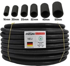 Wellrohr Leerrohr Betonfest 750N UV M16 M20 M25 M32 M40 M50 Ungeschlitzt 25-50m