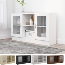Vitrinenschrank Sideboard Kommode Vitrinenschrank Holzwerkstoff Glas Türen 
