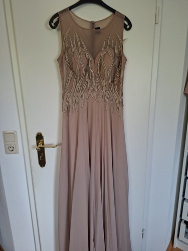 Ballkleid lang hautfarben mit - ballkleid,