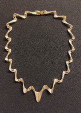 Collier golden Zick Zack