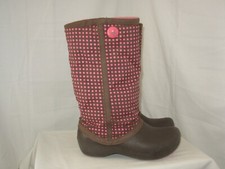 Crocs braune stiefel gepunktet - stiefel,