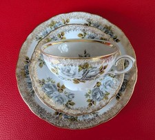 Winterling Sammeltasse Sammelgedeck Gold Gelb Schwarz Grau Blumen Kaffee Rosen