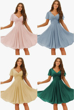 Damen Chiffon Knielang