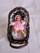 Alte Baby Puppe mit Kinderwagen   ca. 50/60er  Jahre, seltene Figur VINTAGE