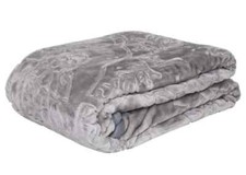 Kuscheldecke Tagesdecke Wohndecke 160x210 cm Silber Grau Polyester Gemütlich