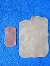 2 braune Lederflicken ca. 5 x 9 cm und ca.14 x 16 cm  