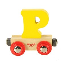 Holzeisenbahn Lok Buchstabenzug bunt Buchstabe "P" (Bigjigs Toys LTD)