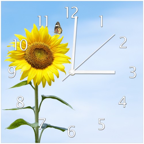 Wallario wanduhr aus glas - aus,