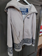 SUPERDRY PREMIUM! Hoodie Fleecejacke mit spektakulärer Kapuze ESKIMO top M 38